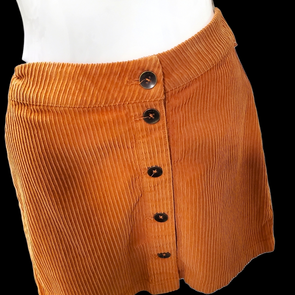 Roxy Orange Corduroy Mini Skirt